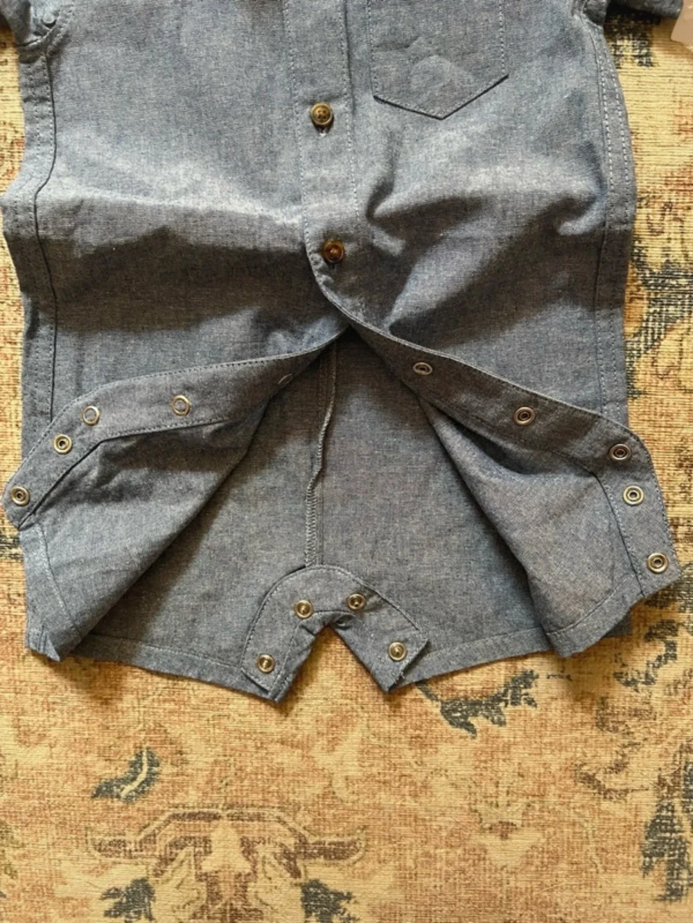 🌵3/$20 Carter’s Chambray Romper Blue 12M NWT